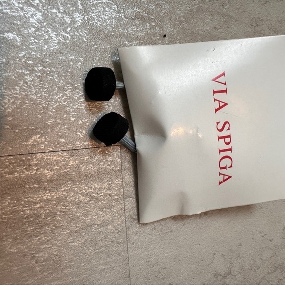 Via Spiga open toe heels black leather pump - Picture 14 of 14